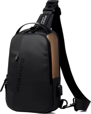 Produktbild von WEIXIER RO-35634 Umhängetasche in Schwarz/Braun KP35634