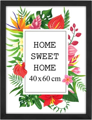 Obrázok produktu pre MG Design rám na obrazy 40 x 60 cm - farba čierna, z dreva, s akrylovým sklom - na vertikálne alebo horizontálne zavesenie, bez pozadia, na fotografie