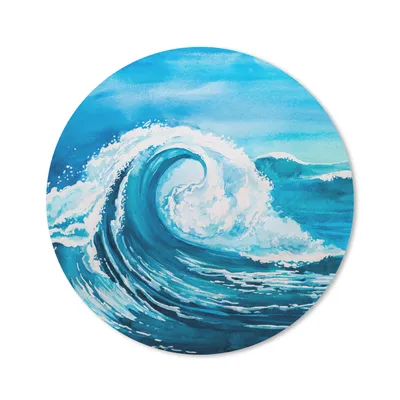 Produktbild von MuchoWow® Mauspad Mousepad Golf - Meer - Aquarell 50x50 cm - Mousepads - Maus Mat - Pad - Mausunterlage - Vinyl