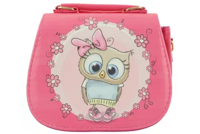Image de Sac à main hibou rose