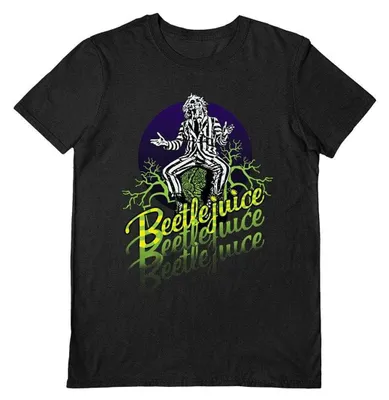 Obrázok produktu pre Tričko Beetlejuice – uni, pánske/dámske, model PM14053 (veľkosť L), čierna farba, Obrázok generovaný UI
