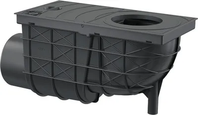 Produktbild von Alcadrain Universal-Regensinkkasten 300×155/110 mm Abgang waagrecht, Schwarz