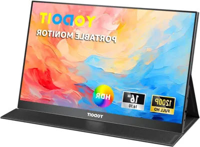 Imagen del producto de Monitor portátil - Pantalla IPS Full HD de 16 pulgadas (1920x1200) - Ampliador de pantalla para portátil - Altavoces integrados - Conexión USB-C