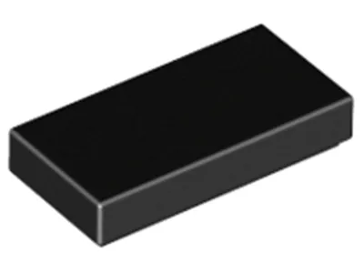 Produktbild von Lego® 1x2 Fliesen 3069 - 10 Stück Schwarz