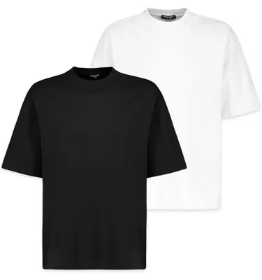 Produktbild von Sublevel Kurzarm T-Shirt Rundhalsausschnitt 2er-Set Unifarben  Größe: S