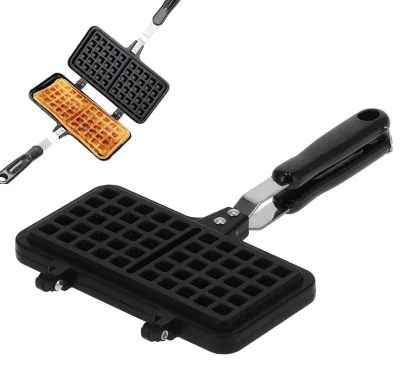 Doppelseitiges Waffeleisen aus Aluminium, antihaftbeschichtet, 32 cm