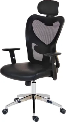 Produktbild von Profi-Bürostuhl Atlanta, Chefsessel Drehstuhl Schreibtischstuhl, Kunstleder schwarz