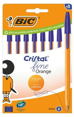 Zdjęcie produktu dla BIC Orange® Original długopis niebieski pouch 8 szt.