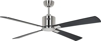 Zdjęcie produktu dla Energooszczędny wentylator sufitowy z pilotem Eco Neo III WiFi 132 cm szczotkowane chromowane łopatki czarny / teak