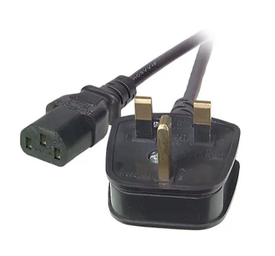 Immagine prodotto di EFB EK500.2 EFB Netzleitung UK BS1363A-C13 180°,schwarz,2m,3x0.75mm