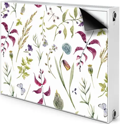 Produktbild von Magnet Heizkörperverkleidung Heizkörper-Abdeckung Heizung Heizkörper 100x60 cm - Blume, botanisch