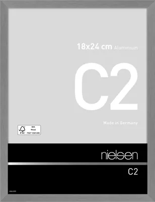 Produktbild von nielsen Aluminium Bilderrahmen C2, 18x24 cm, Struktur Grau Matt