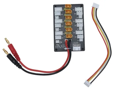 Obrázek produktu pro Paralelní nabíjecí deska s konektorem XT30, 20 A – kompaktní nabíječka LiPo s propojovacím kabelem pro vylepšení RC modelů