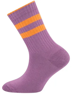 Produktbild von Kindersocken aus Baumwolle mit Streifen - Lavendel - 27-30 - 1 Paar