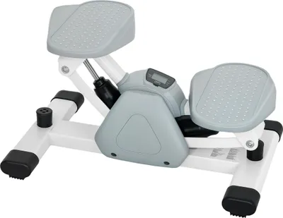 Produktbild von Grauer Mini-Stepper mit LCD-Monitor und rutschfesten Pedalen für Fitness-Übungen