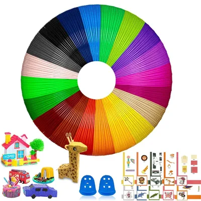 3D-Stift-Filament 100 m, PLA 1,75 mm, 20 Farben, je 5 m