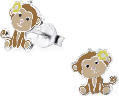 Produktbild von Kinderohrstecker: Silber Ohrringe für Kinder „Affe“