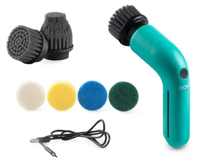 Produktbild von 3,7-V-Akku-Rotationsreinigungsbürste, 60 Min. Laufzeit, 2 Geschwindigkeitsstufen – Blau