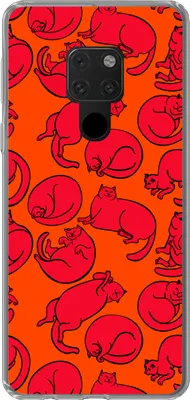 Produktbild von MuchoWow® Handyhülle Schutzhülle Hülle für Telefoonhoesje Huawei P40 Lite Muster - Katze - Orange - Jungen - Mädchen - Kinder - Kind Silikon Softcase Handy Hülle - Handy