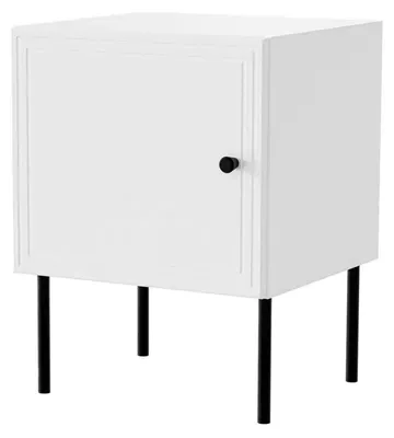 Imagen del producto de Mesitas de noche, 2 unidades, modelo PALAZZO, hasta 45x39x59 cm de altura, color blanco mate