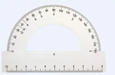 Produktbild von Kątomierz transparentny z linijką 10 cm
