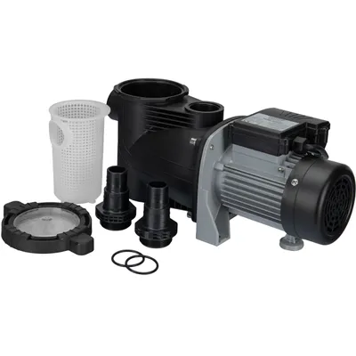 Obrázek produktu pro Bazénové čerpadlo COIL, filtrační čerpadlo, samonasávací čerpadlo, oběhové čerpadlo, výkon oběhového čerpadla: 8000 l/h max. výtlačná výška 8,5 m, předfiltr: 300 W, tichý motor s hlučností 73 dB, třída izolace: IPX5, vstupní napětí: 230 V / 50 Hz