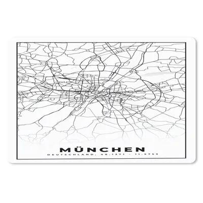 Produktbild von MuchoWow® Schreibtischunterlage München - Karte - Stadtplan 60x40 cm - XXL Mauspad - Großes Mauspad