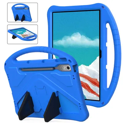 Immagine prodotto di Custodia per bambini per Lenovo Tab P12 12.7" 2023, custodia antiurto leggera in EVA con supporto pieghevole e maniglia blu