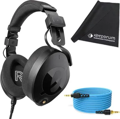 Produktbild von Rode NTH-100 Kopfhörer mit 2.4m Kabel Blau mit Tuch