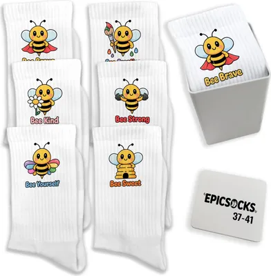Produktbild von epicsocks Bee Adventures Socken in 37-41 im