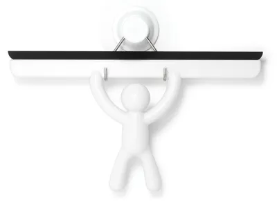 Immagine prodotto di Umbra Duschabzieher Buddy, Wischer, mit Aufhängung, Kunststoff, Silikon, Weiß, 27 cm, 1021303-660