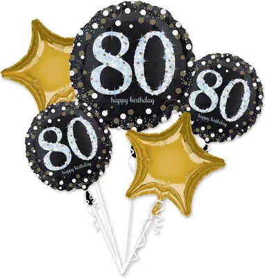 Produktbild von 80. Geburtstag Folienballon Bouquet