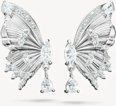 Obrázok produktu pre Náušnice motýľ Butterfly Paradise s kameňmi, striebro