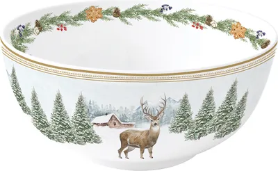 Produktbild von Müslischale WHITE FOREST Winterwald D. 15cm Porzellan Easy Life