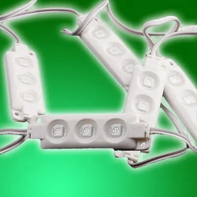 Produktbild von 20x LED Module 3xPower SMD LEDs Grün Wasserdicht 12V