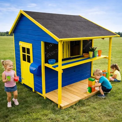 Produktbild von Kinderspielhaus 166x160x174 Spielhaus Holz-Gartenhaus #4450