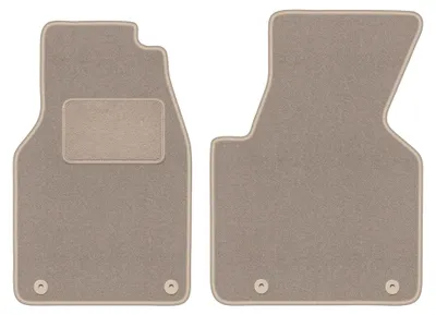 Image de Tapis avant en moquette pour Volkswagen Transporter T4 1993-2001 (utilitaire) – 2 pièces, beiges, sur mesure – Wielganizator LUX