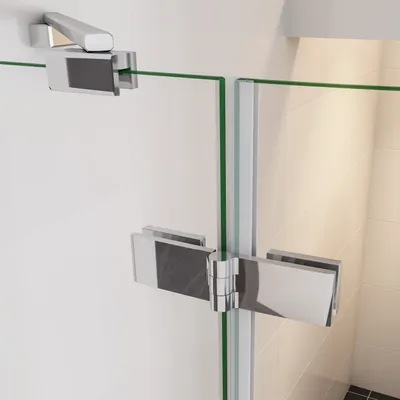 Produktbild von 80x80cm 195cmDuschkabine Runddusche Duschabtrennung Scharniertür Nano Glas Dusche