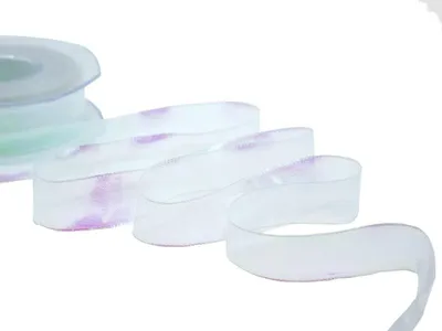 Irisierendes Taftband 25 mm x 20 m mit Lurexgarn