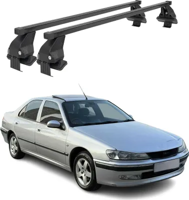 Image de Barres Transversales Menabo pour Peugeot 406 1995-2005 Noir