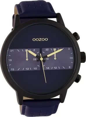 Produktbild von Oozoo Leder Herren Uhr Analog Quarzuhr Armband dunkelblau Timepieces D2UOC10515