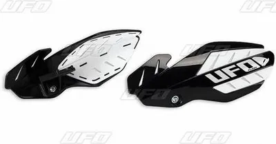 Produktbild von Flammenhandschützer Für Kawasaki Kxf 250/450 '13-'17 Schwarz/Weiss (Mit Beschlägen)