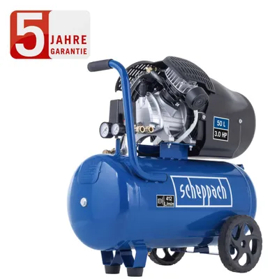 Produktbild von Scheppach Doppelzylinder-Kompressor HC53DC | 3 PS | 412 l/min | 10 Bar | 50 L