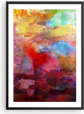Produktbild von Gerahmtes Poster - Schwarzer Rahmen - Abstraktion modern - 50x70 cm - Wand Bild - Wanddeko - Wandbilder - Kunstposter - Wandposter - Bilderrahmen - Bilder - Kunstdruck - Wandbild - P2BPA50x70-3574