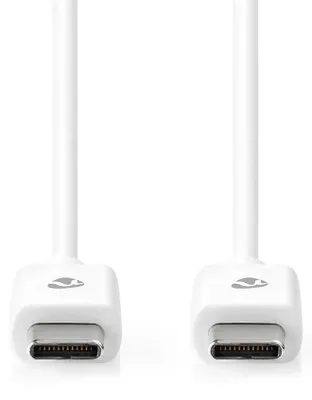 Image de Câble USB-C vers USB-C, 2 m, 60 W, 480 Mbit/s, blanc