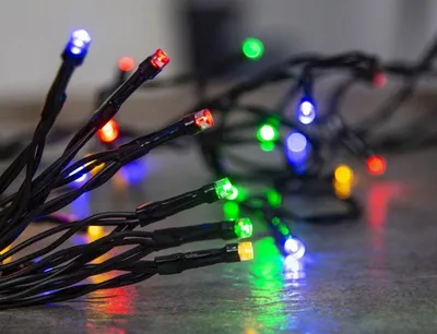 Image de Guirlande MagicHome Noel CEIBO, 192 LED multicolore, 8 fonctions, minuterie, 3xAA, exterieur, eclairage, L-14,30 m