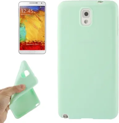 Imagen del producto de Funda de silicona TPU para teléfono móvil Samsung Galaxy Note 3 N9000, color verde claro