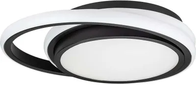 Produktbild von LED Deckenleuchte, Alu, Schwarz, Neutralweiß, D 31 cm