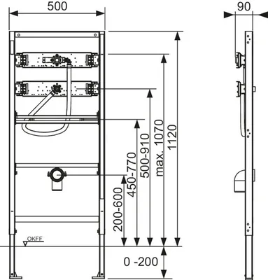 Zdjęcie produktu dla TECEbase-Urinal-Set bestehend aus Urinalmodul inkl. Wandbefestigung
