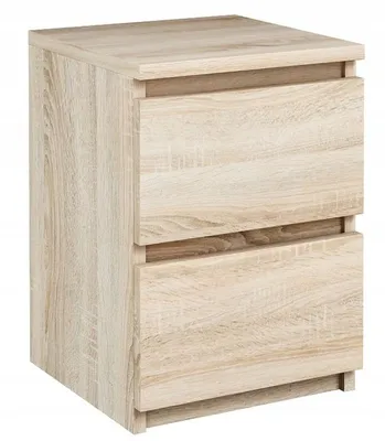 Produktbild von MATKAM Nachttisch EX3 mit 2 Schubladen, Minimalistisches Design, Perfekt für moderne Interieurs, robust und hochwertig (Sonoma Eiche)